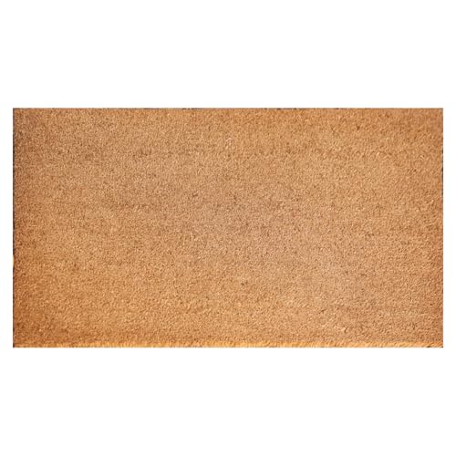 Coco Coir Door Mat with Heavy-Duty，Welcome doormats，Dirt Trapping Entry Mat，Weather Resistant,Non-Slip Outdoor Door Mats，43 * 76 cm，PVC Backing
