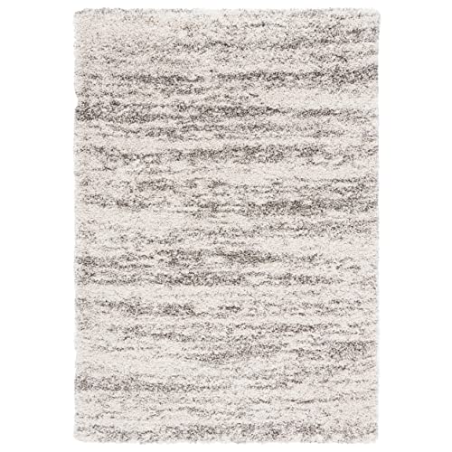 SAFAVIEH Hudson Shag Accent Rug 2x3, Plush Modern Ivory & Grey SGH206A - color: Ivory/Grey, size: 2' x 3' (Rectangular)