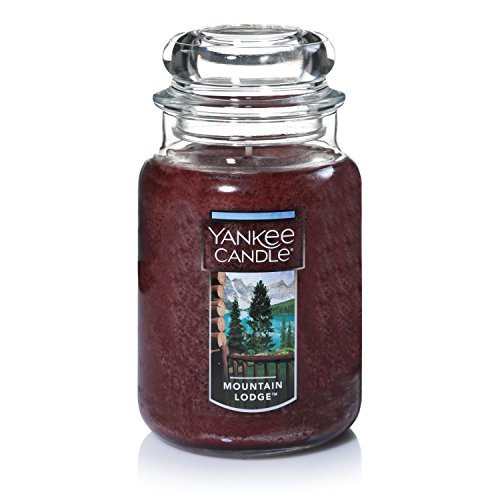 Yankee Candle Mountain Lodge Scented Classic 22oz Large Jar Single Wick Aromatherapy Candle Over 110 Hours of Burn Time Apothecary Jar Fall Scented for Home - size: New Soy Large Jar
