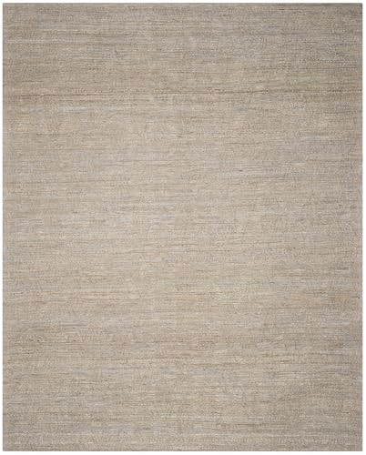 SAFAVIEH Area Rug 8x10 - Cape Cod Collection - Large - Grey & Sand, Handmade Flat Weave Jute, Ideal for Living Room, Bedroom, Office, Dining Space (CAP412A) - size: 8' x 10' (Rectangular)
