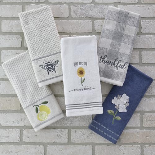 SKL Home by Saturday Knight Ltd. Thankful Plaid Hand Towel (2-Pack), Gray - color: Thankful Plaid