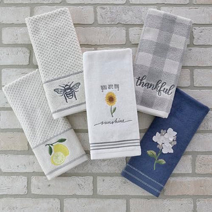 SKL Home by Saturday Knight Ltd. Thankful Plaid Hand Towel (2-Pack), Gray - color: Thankful Plaid