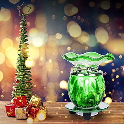 3 in 1 Electric Oil Warmer Scented Wax Warmer Wax Melt Warmer Melter Fragrance Wax Burner(LW-Green2) - color: Lw-green2
