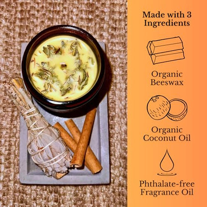 Rose Petals Scented Organic Beeswax Melts (3 Ounces) - Elegant Luxury Wax Melt - Eco-Friendly, Natural, and Sustainable