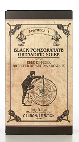 Hosley Reed Diffuser Set, 6.1 oz Apothecary Black Pomegranate Glass Scented Diffuser with Sticks Home Fragrance Reed Diffuser for Bathroom Shelf Décor, Home Décor, Office & Spa - color: Style5