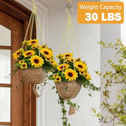 garini 3 Pack, 23 Inch Hanging Baskets Chain, Gold Hanging Chains with Hooks Flower Pot Chain Replacement Plant Hangers for Planters, Bird Feeders and Lanterns - color: Gold, size: 3P