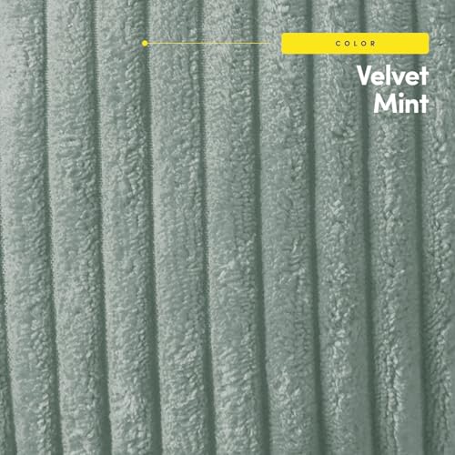 Rocking Chair Cushion Premium Tufted Pads Non Skid Slip Backed Crushed Velvet Cover Set of Upper and Lower with Ties, 21 in x 17 in | 17 in x 17 in, Velvet Mint - color: Velvet Mint, style: 21" X 17"/17" X 17" (Pack of 1)