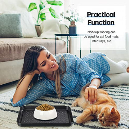 4 Pcs Boot Tray for Entryway Black Small Shoe Tray Waterproof Shoe Mat Front Door 13.78 x 10.83 x 1.18 Inch Boot Mat Multi Purpose Plastic Accessories Pet Entryway Indoor and Outdoor Use