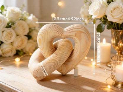 Personalized Interlocking Wooden Hearts, Custom Name Date Engraved Couple Gift, Wedding Anniversary Keepsake, Romantic Decor, Valentine Gift, Bridal Shower Gifts, Engagement Present 6 - color: Design 06