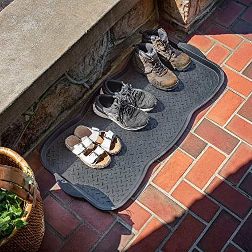 Mohawk Home Boot Tray Utility Solid Black (1'7"x3'3") Utility Mat - size: 1'7" x 3'4" (Rectangular)