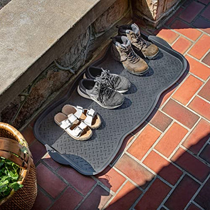 Mohawk Home Boot Tray Utility Solid Black (1'7"x3'3") Utility Mat - size: 1'7" x 3'4" (Rectangular)