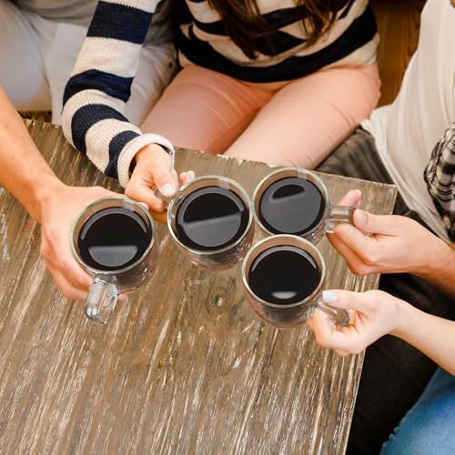 Sweese 5oz Double Wall Glass Espresso Cups Set of 2, Espresso Shot Cups Perfect for Cappuccino, Latte, Tea - style: Set of 2 Espresso cups