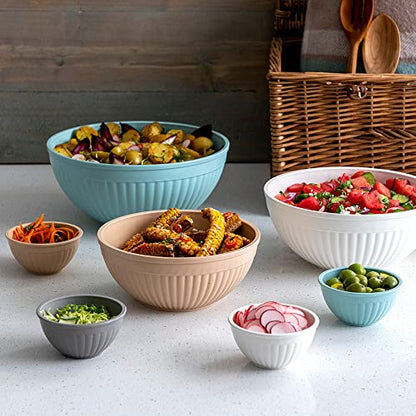 Nordic Ware Mini Prep and Serve Mixing Bowls Set, 4-Piece, Earth-Tones - color: Earth-Tones, size: 4-Piece Mini