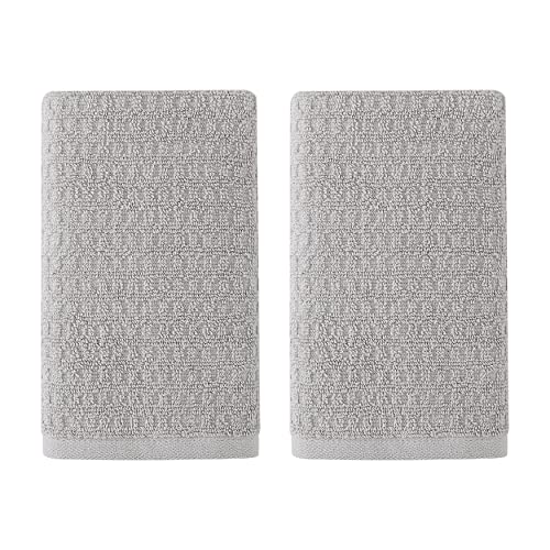 Tommy Bahama - Hand Towels, Soft & Absorbent Cotton Towels, Low Linting & Fade Resistant (Northern Pacific Grey, 2 Piece) - color: Northern Pacific Pelican Grey, size: 2 Piece Hand Towels