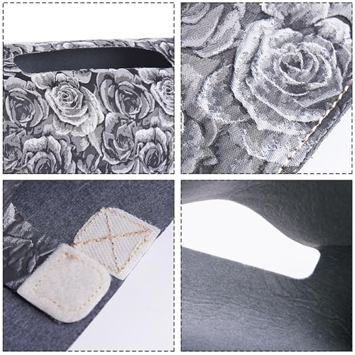 Leather Cover for Disposable Paper Hand Towel Box, Compatible with Kleenex Paper Hand Towel(1-3D Black Grey) - color: 1-3d Black Grey