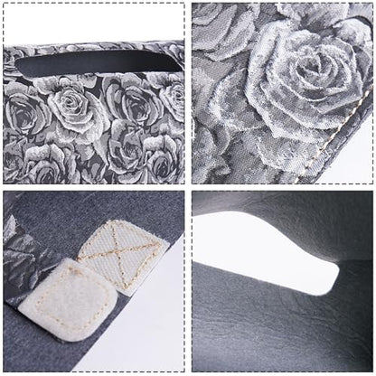 Leather Cover for Disposable Paper Hand Towel Box, Compatible with Kleenex Paper Hand Towel(1-3D Black Grey) - color: 1-3d Black Grey