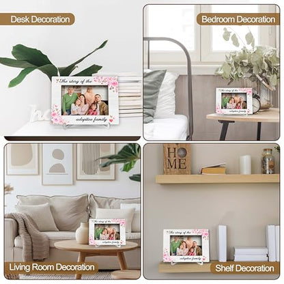 YSTEP Adoptive Family Photo Frame, The Story Of Adoptive Family Picture Frame, Adoption Day Gifts, Wood 4x6 Picture Frame for Desk Display-B19 - style: Style 6