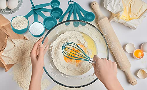 P&P CHEF Kitchen Utensils Silicone Cooking Utensil Set, 28Pcs Baking Utensils Spatulas with Holder, Heat-resistant & Non Toxic, Non-stick & Dishwasher Safe, Blue - color: Blue
