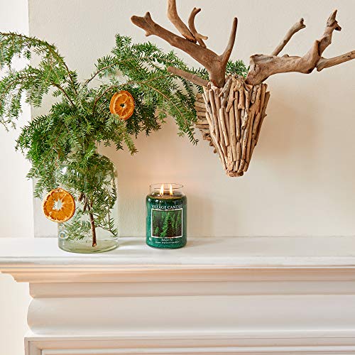 Village Candle Balsam Fir Large Apothecary Jar, Scented Candle, 21.25 oz., Green (Pack of 6) - size: 21.25 oz (Pack of 6)
