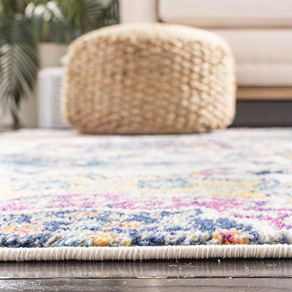 SAFAVIEH Madison Collection Accent Rug - 2'3" x 4', Cream & Multi, Boho Chic Glam Paisley Design, Non-Shedding & Easy Care, Ideal for High Traffic Areas in Entryway, Living Room, Bedroom (MAD600B) - size: 2'3" x 4' (Rectangular)
