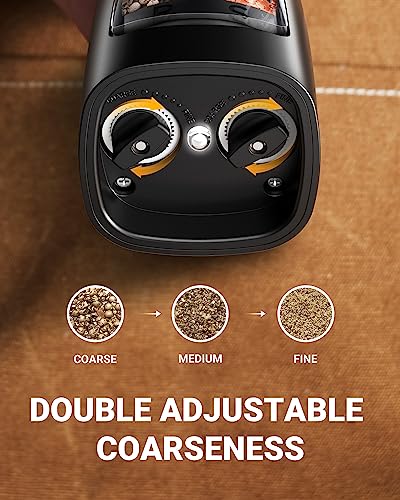 Sangcon Electric Salt and Pepper Grinder Set Shakers 2 IN 1 - USB RECHARGEABLE Salt and Pepper Mill Set All in One, Automatic Refillable Adjustable Coarseness Ceramic Grinder with Light - color: Gunmetal Classic