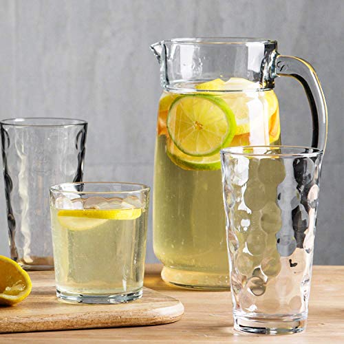 Home Essentials & Beyond Glassware Drinking Glasses Set Of 8 4 Highball (17 oz.) Kitchen Glasses | 4 (13 oz.) Rocks Glass Cups for Water, Juice and Cocktails. - size: 8 Piece Set (4 x 17 oz Highball, 4 x 13 oz Rocks)
