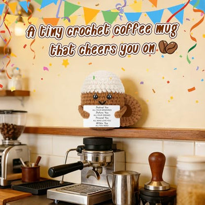 Xinezaa Graduation Crochet Coffee Gifts for Women Men New Beginnings | Back to School Gifts for Teen Girl Boy Daughter Son Friend Coworker Student, Inspirational Encouragement Emotional Support - style: Behind you
