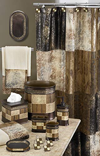 Zahari Home Zambia Stylish Soap Dispenser Modern Classic Luxury Decor Animal Print Western Design Lotion Pump - color: Brown