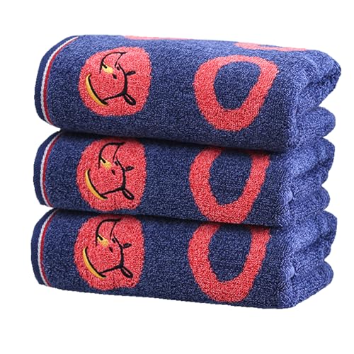 Soft Cotton Towels Set in Red Circles 3 Pcs Absorbent Soft Hand Towels for Bathroom Hand Drying Durable Washcloth for Kitchen, Shower, Spa, Hotel, Daily (Red 3 Pack, Circle) - color: Red 1, size: 3 pack