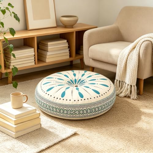 Supportive Floor Meditation Cushion - Large Floor Sitting Pillow for Yoga，J | Floor Sitting, Meditation Support, Yoga Use, Large Size - color: J
