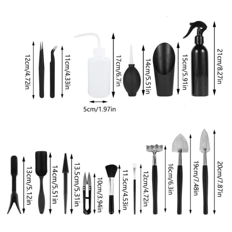 17-Piece Succulent Plant Care Tool Set, 26" and 39.4" Plant Transplanting Mats, Indoor Transplanting Supplies, Including Pot Transplantingg Mat, Mini Gardening Tool Set for Plant Care