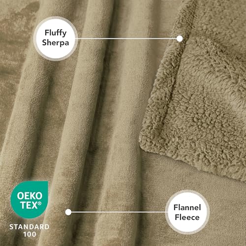 PetAmi Dog Blanket Small Medium Pet Cat Puppy Kitten, 40x29, Solid Taupe | 460 GSM, Soft Sherpa Fleece Throw, Reversible Plush Couch Cover Protector Crate Carrier Sofa Bed Car Seat, Machine Washable - color: Taupe/Taupe Sherpa, size: Medium - 29 X 40 Inch
