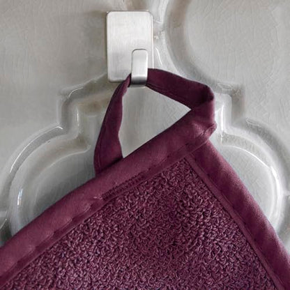 RITZ Terry Potholder & Hot Pad: Unparalleled Heat Resistant, Durable 100% Cotton – Ergonomically Designed for Optimal Grip – Easy-Care Machine Washable – 2-Pack, Beet - color: Beet, size: 2-Pack