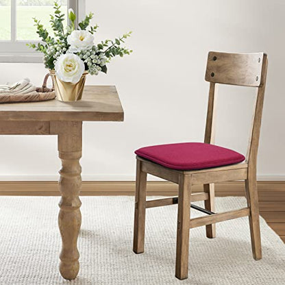 Shinnwa Kitchen Seat Cushions Set of 4, Non Slip Dining Chair Cushions, U-Shaped Indoor Chair Pads, 4 Pack, 15 x 16 Inches, Burgundy - color: Burgundy