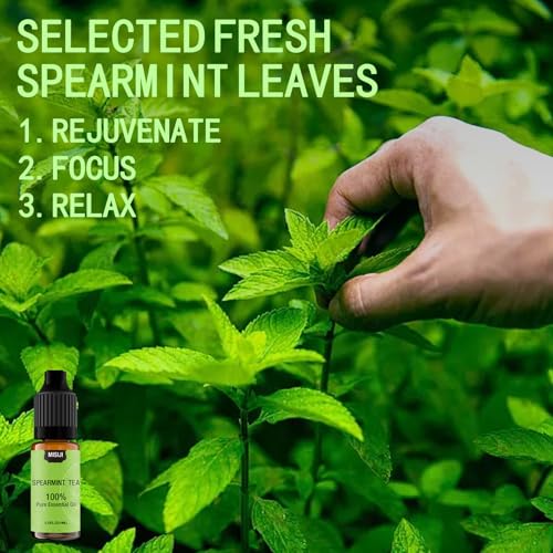 Essential Oil Blends, Essential Oils Set for Diffusers for Home, Well-Being Kit- Spearmint Tea, Calming, Dreams, Relaxing, Mood, Fresh Air Aromatherapy Oils for Humidifiers, Skin, 6x10ml - color: Green