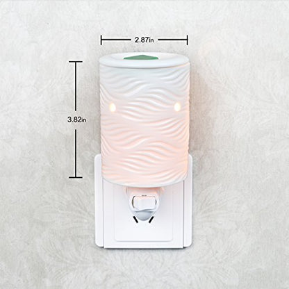 Plug in Wax Melt Warmer, Plug in Wax Warmers for Scented Wax, Scentsy Diffuser for Fragrance Oil Wax Melter Decoration with Two Bulbs