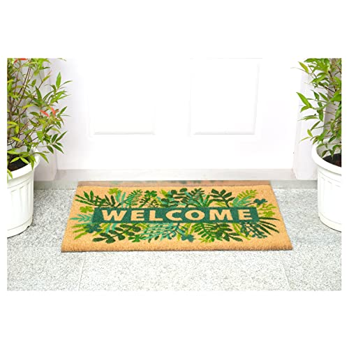Calloway Mills Greenery Welcome 24”x36” - color: Greenery Welcome, size: 2' x 3' (Rectangular)