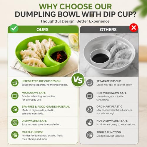6 Colors Divided Snack Bowls, Anti Soggy Chip Dip Serving Dishes, Stackable Plastic Bowls, Microwave & Dishwasher Safe, Ideal for Home Party, Salad, Nuts, Salsa - color: Green