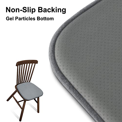 Shinnwa Dining Chair Cushions 4 Pack, Non Slip Indoor Chair Pads, U-Shaped Kitchen Seat Cushions, Set of 4, 15 x 16 Inches, Grey - color: Grey