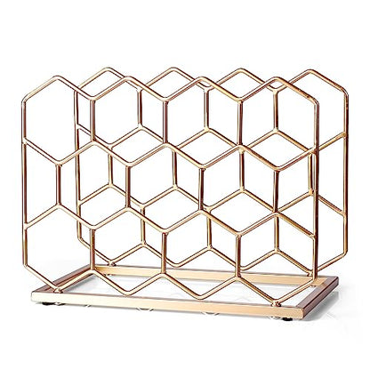 14 Bottle Countertop Wine Rack - Freestanding Modern Gold Metal Wine Rack - Tabletop Wine Holder Stand for Cabinet, Pantry, Wine Bottle Storage…… - color: Gold