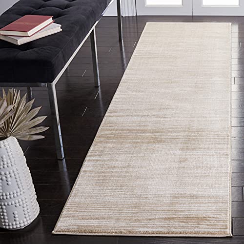 SAFAVIEH Vision Collection Runner Rug - 2'2" x 6', Cream, Modern Ombre Design, Non-Shedding & Easy to Clean, Ideal for Entryway, Foyer, Bedroom (VSN606F) - color: Creme, size: 2'2" x 6' (Runner)