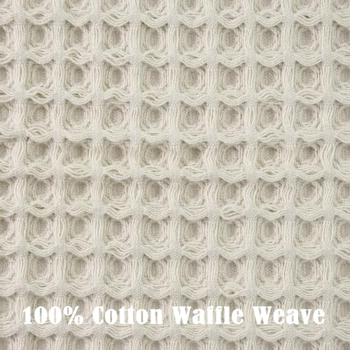 Jacquotha Waffle Hand Towels 5-Piece (Mist White) – Cotton | Quick Dry, Lint Free, 13” x 29” - color: Mist White