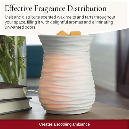 Candle Warmers ETC. Illumination Fragrance Warmer- Light-Up Warmer for Warming Scented Candle Wax Melts and Tarts or to Freshen Room, White Harmony - size: Harmony (Porcelain)