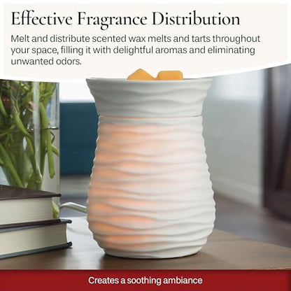 Candle Warmers ETC. Illumination Fragrance Warmer- Light-Up Warmer for Warming Scented Candle Wax Melts and Tarts or to Freshen Room, White Harmony - size: Harmony (Porcelain)