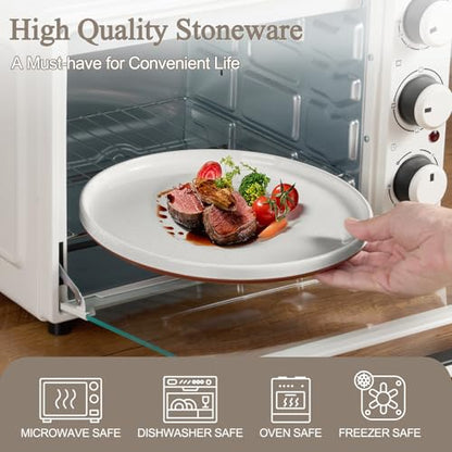 LIANYU 24 Pieces Porcelain Dinnerware Sets, Premium Plates and Bowls Set | High-Fired Ceramic Dishes Set for 8, Chip & Scratch Resistant, Microwave Dishwasher Safe, White - color: Cloud White