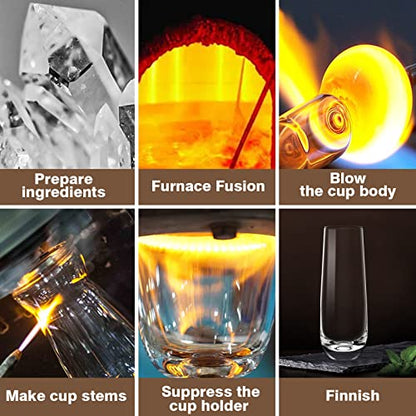 Stemless Champagne Flutes Set of 4, 10.2oz Hand Blown Crystal Glass | Premium Lead-Free Crystal, Prosecco Wine Flute, Mimosa glass, Cocktail Glass, Highball Glass, Bar Glassware, Dishwasher Safe - color: Stemless Champagne