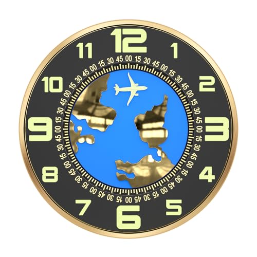 Wall Clock Decorative Wall Clocks Battery Operated (AA batterie not Included) 12 inch Silent Non-Ticking Metal Frame High End Texture Clocks for Living Room Bedroom Kitchen Office