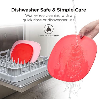 Kitchen Mama DuoEssentials TPU Cutting Board Set, 2 Sizes, Red | Knife Friendly, Non Slip, Dishwasher Safe, Flexible with Juice Groove, Odor Resistant - color: Red