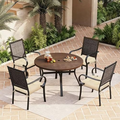 Outdoor Chair Cushions Set of 2, 19"x19" Tufted Outdoor Seat Cushions, Waterproof Patio Furniture Cushions,Beige - color: Beige