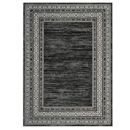 Modern Neutral Rugs for Living Room Bedroom 10x13 Washable Non Slip Solid Area Rug, Stain Resistant Bordered Soft Carpet, Large Foldable Floor Rugs for Dining Room Playroom | Modern Non Slip Low Pile Stain Resistant Bordered Foldable Soft Textured Solid C